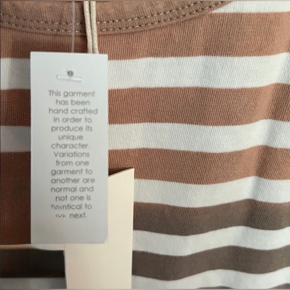 REVOLVE Z Supply NWT Aya Stripped Knee-Length Dress In Washed Taupe Color. Large - Picture 7 of 16